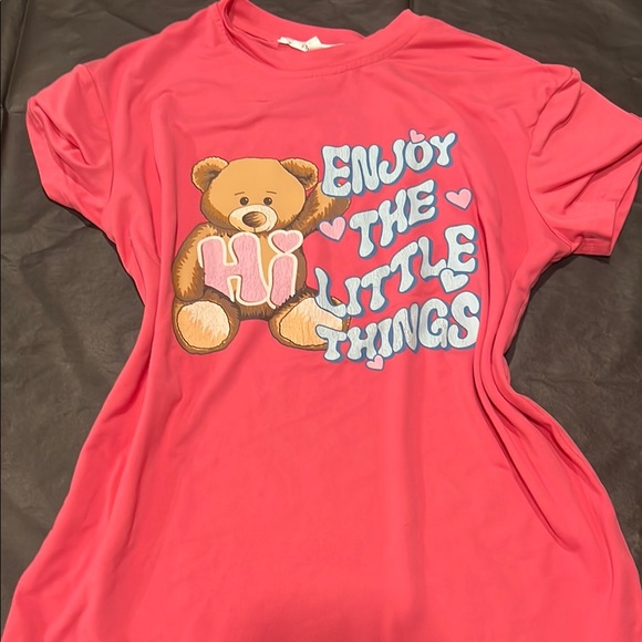 Stella Tweed Coral Tee - Picture 1 of 2